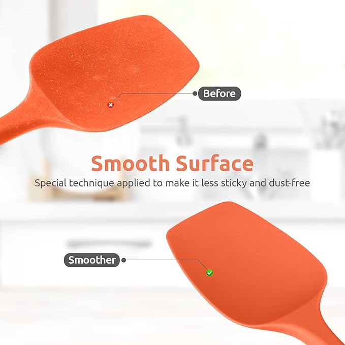 Heat Resistant Silicone Spatula Set: U-Taste 600ºF High Temp Seamless Food - Image 7