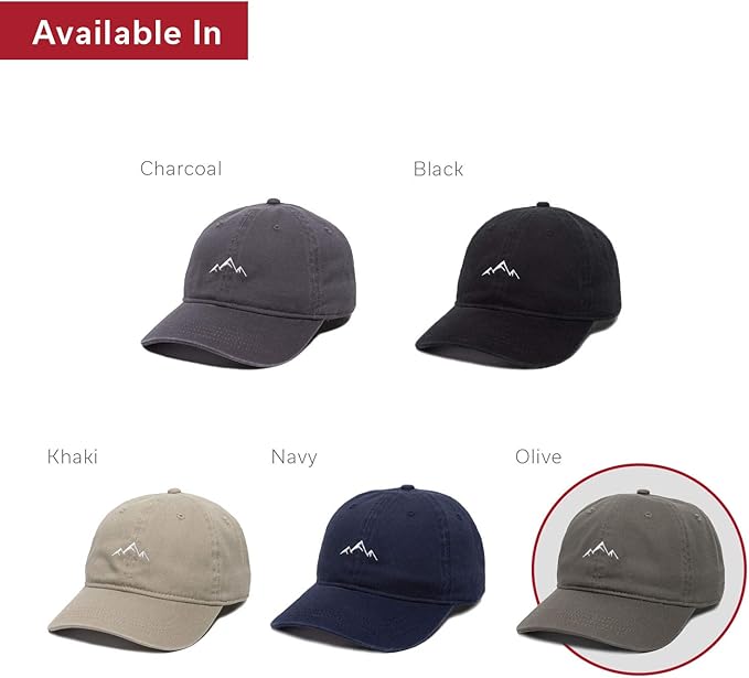 Outdoor Cap -Adult Mountain Dad Hat-Unstructured Soft Cotton