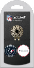 Team Golf NFL Golf Cap Clip with 2 Removable Double-Sided Enamel Magnetic Ball Markers, Attaches Easily to Hats