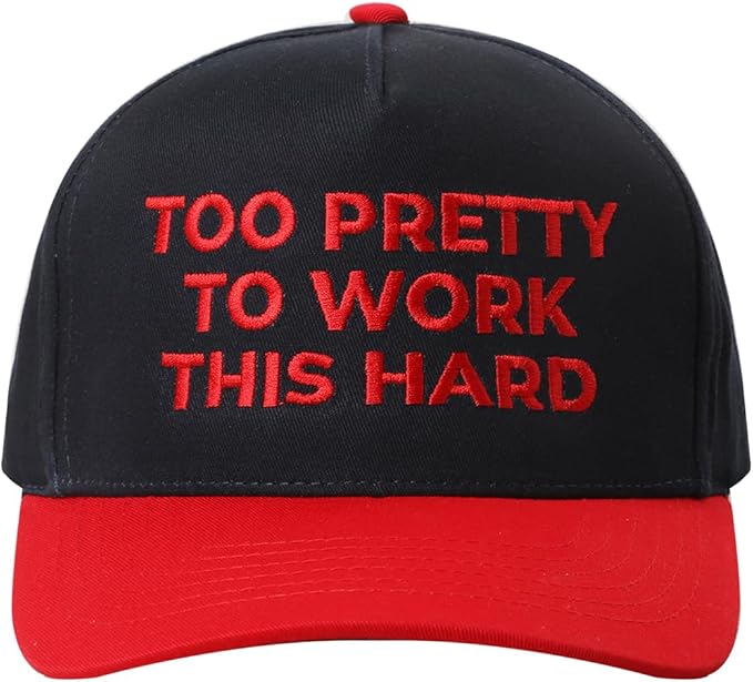 MIRMARU Two-Tone Vintage Canvas Trucker Hats for Men & Women, Adjustable Size Baseball Caps with Trendy Embroidered Design