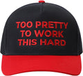 MIRMARU Two-Tone Vintage Canvas Trucker Hats for Men & Women, Adjustable Size Baseball Caps with Trendy Embroidered Design