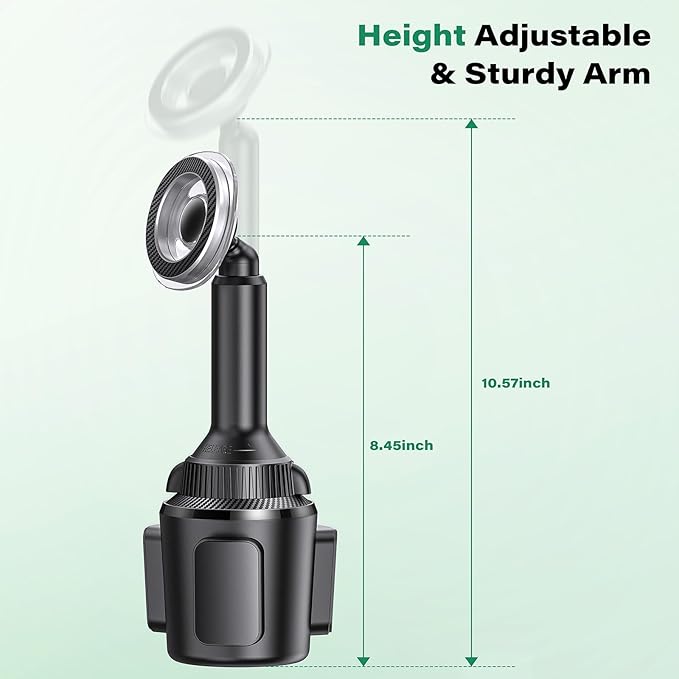 ICARMOUNT Golf Cart Phone Holder, Strong Magnetic Cup Holder Cell Phone Mount for iPhone 17 16 15 14 13 12, Golf Cart Accessories for EZGO/Club Car/Yamaha/Icon, Golfer Gifts for Men Women (MagSafe)