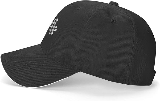 Waldeal Men's Baseball Caps Checkered Flags Race Car Flag Pole Adjustable Dad Hat