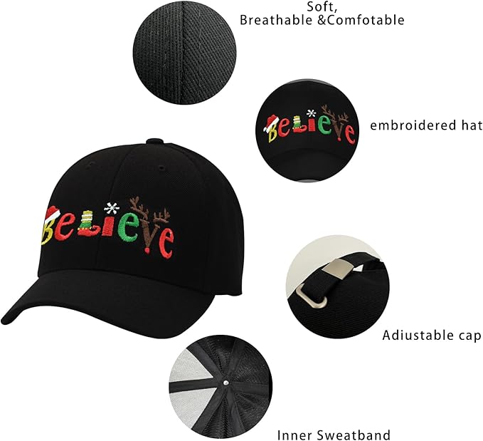 Embroidered Baseball Cap for Women Men Adjustable Baseball Hat Black Baseball Cap Trucker Hat