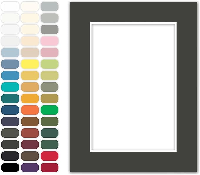 Poster Master Dark Gray Matboard – 4-Ply Acid-Free Picture Mat Board by PosterMaster