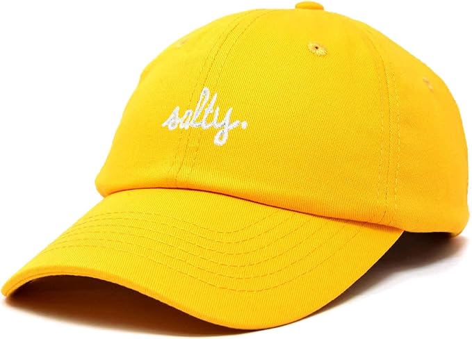 DALIX Salty Embroidered Cotton Beach Baseball Cap Adjustable Dad Hat Womens