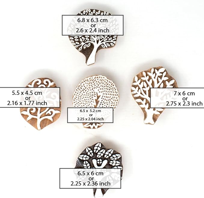 Tree Shape Wooden Block Stamps - Image 4