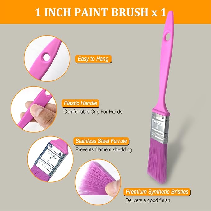 4-inch Paint Roller Tray Set, Foam & Microfiber Paint Roller, Roller Frame - Image 7