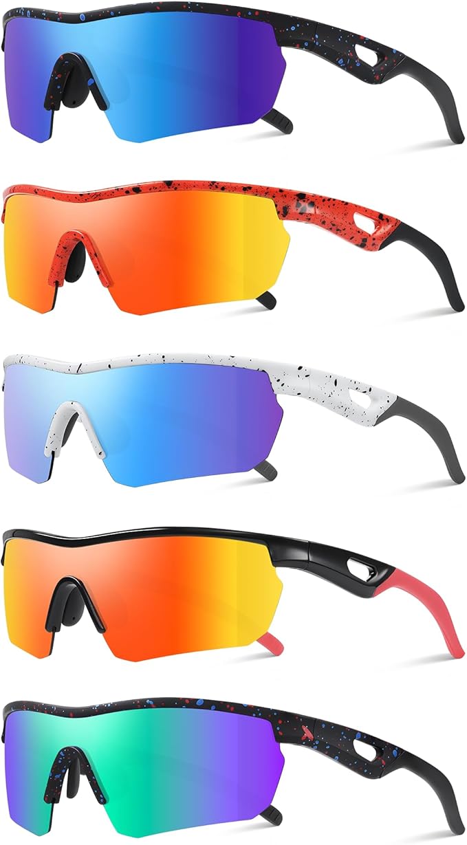 Kids Sunglasses Youth Baseball Sunglasses for Boys Girls 3-12 Polarized Softball Sports Goggles UV Protection