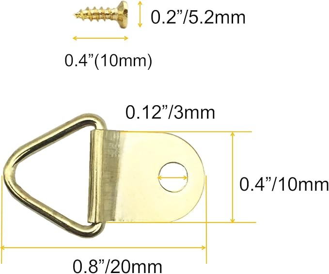 100 Pack Small Triangle Ring Steel Picture Hangers - Image 6