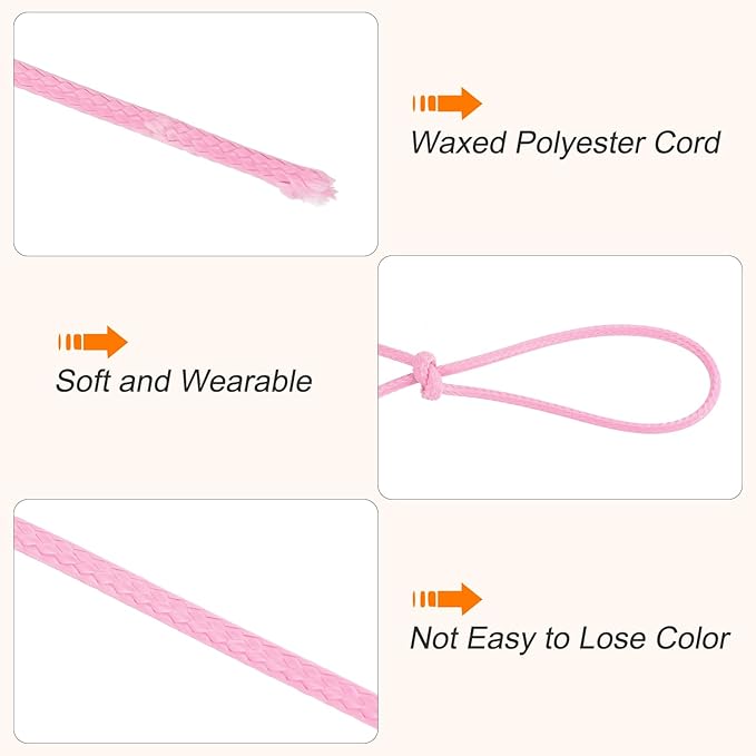 MECCANIXITY Waxed Cord 2.5mm Waxed Polyester Cord 87 Yard Wax String - Image 3