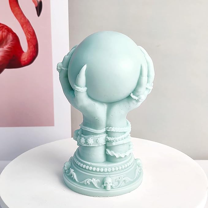 Ball & Claw Skull Rose Candle Molds - Image 3