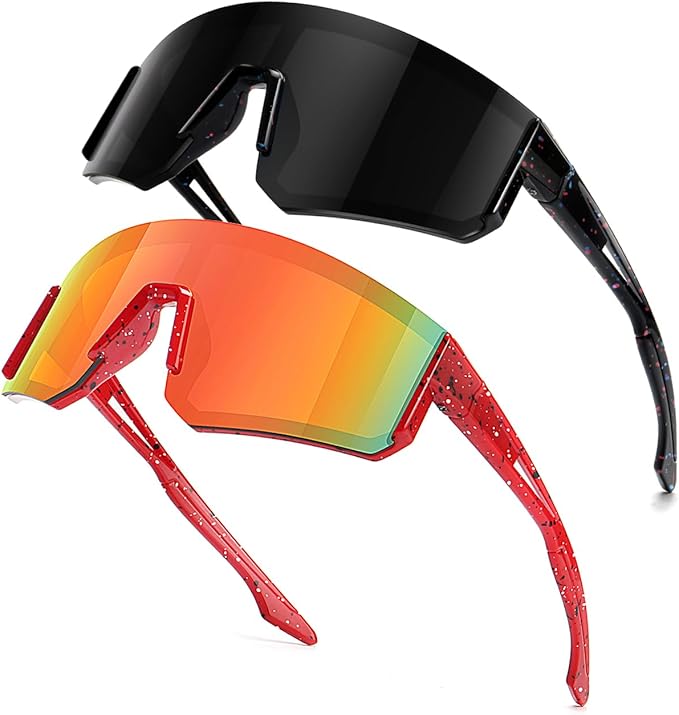 SEKKAF Youth Baseball Sunglasses for Boys Girls Age 6-12 Softball Cycling Sports Sunglasses for Kids Lightweight Frame
