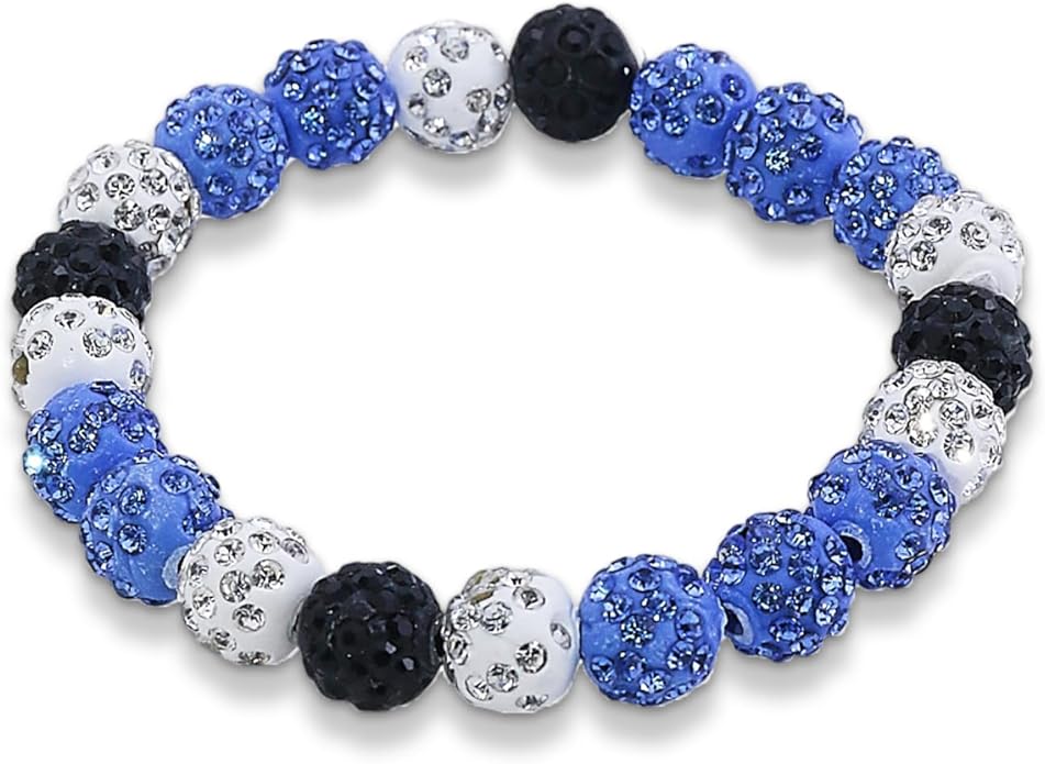 Baseball Bracelet for Women Men Baseball Mom Accessories Essentials Stuff Sparking Bead Bracelet Jewelry Baseballs Sport Fan Bracelet for Sports Game Team