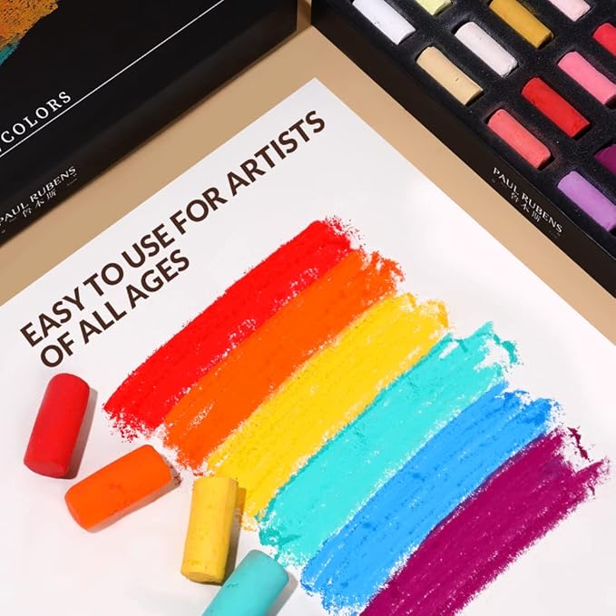 Paul Rubens Professional Soft Pastels, Handmade 72 Vibrant Colors Chalk Pastels - Image 2