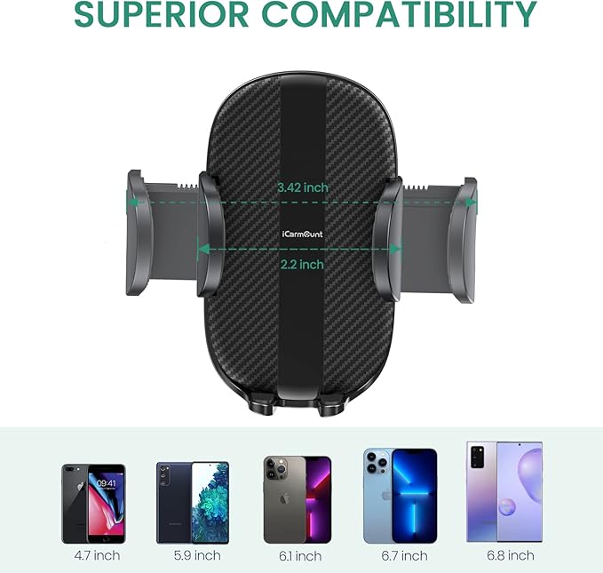 ICARMOUNT Golf Cart Phone Holder Mount, Golf Cart Accessories Universal Cup Phone Holder Mount for All 4.7-6.9" Cell Phones, Fit EZGO Club Car Yamaha, Car, Truck, Golf Gifts for Men, Women