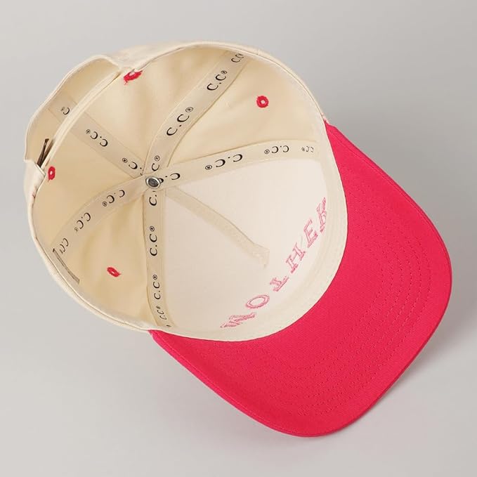 MIRMARU Two-Tone Vintage Canvas Trucker Hats for Men & Women, Adjustable Size Baseball Caps with Trendy Embroidered Design