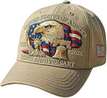 USA 250th Anniversary Hat, Adjustable 250th Anniversary Printed Patriotic Baseball Caps, Tribute Retro Washed Hat