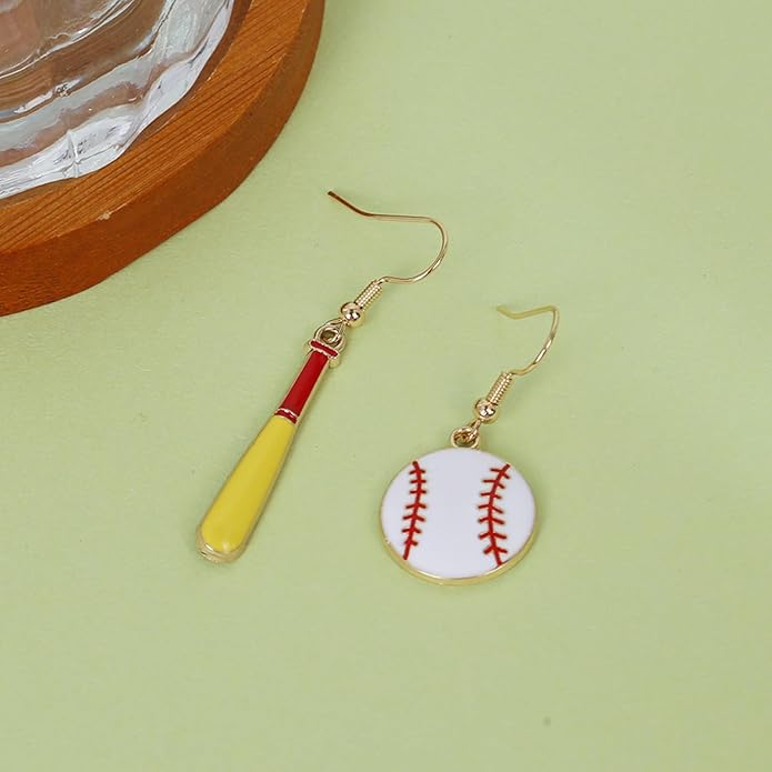 Baseball Earrings for Women Baseball Mom Accessories Essentials Game Day Fan Gifts Lightweight Sports Stud Earrings Jewelry Game Day Shirts Women