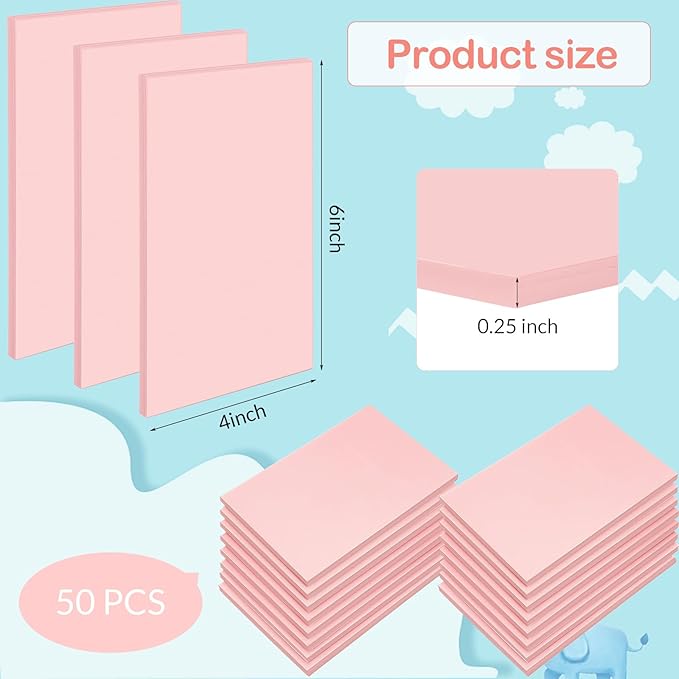 Frienda 50 Pack Rubber Carving Blocks 4 x 6 Inch, Rubber Stamp Carving Blocks - Image 2