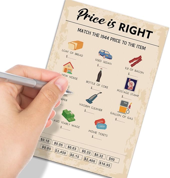 QUPT 80th Birthday Party Games, Price is Right Games, Birthday Party Supplies - Image 4