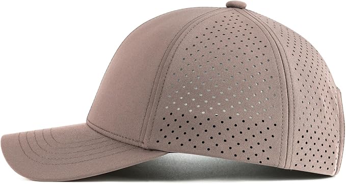 VOBOOM Men Quick Dry Baseball Cap Laser Cut Mesh Ball Curved Brim Snapback Hat