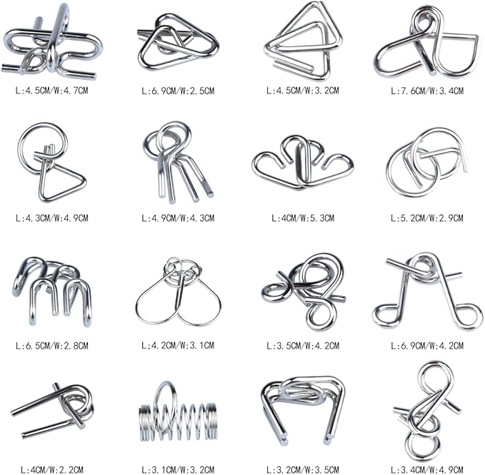 Brain Teaser Puzzle Wooden Threading Rope Loop Puzzle Luban Lock Brain Teaser - Image 2