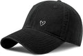 Pairxily Vintage Heart Embroidered Baseball Cap Distressed Adjustable Hat for Women Low Profile Dad Hats Unisex Cotton Cap
