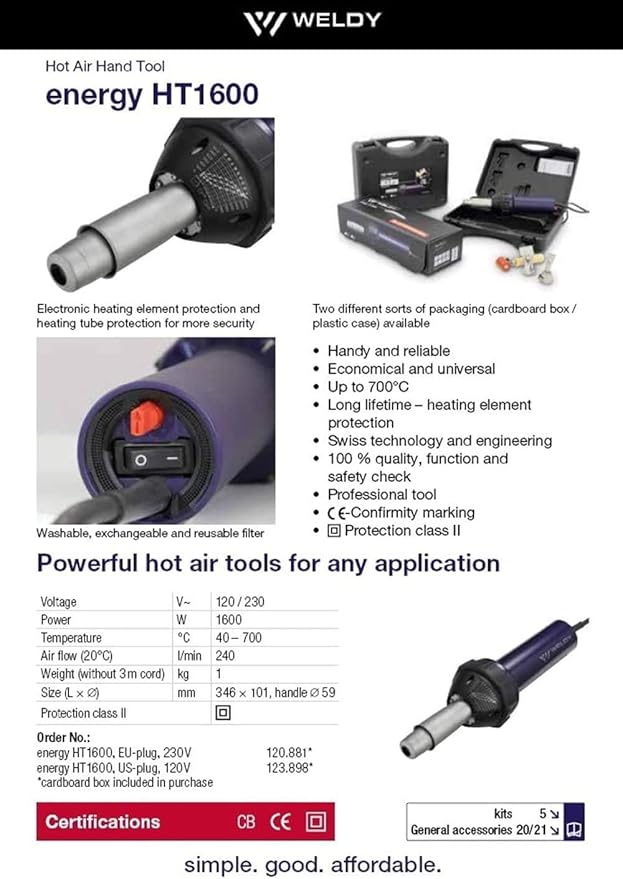 1600w Hot Air Torch Plastic Welding Gun Welder Pistol Flooring Tools Flooring - Image 3