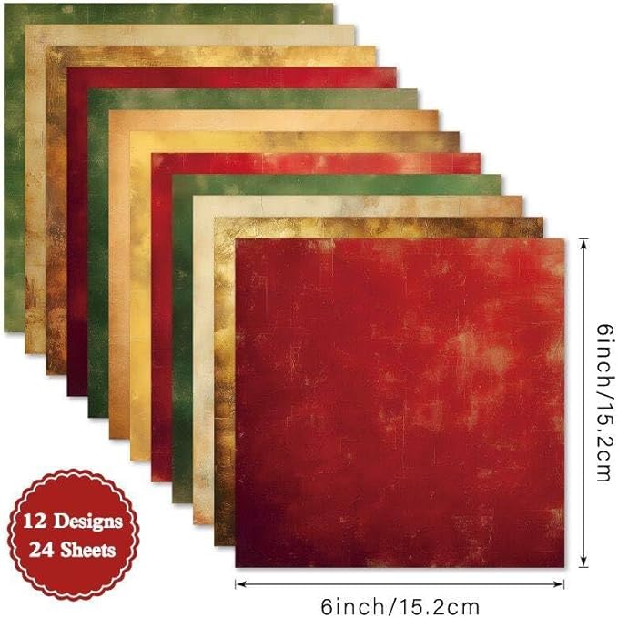 Scrapbook Paper 6×6 Yellow, 24 Sheets Single-Sided Color Patterned Paper - Image 2