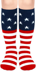 Sarfel Kids Soccer Socks Toddler Soccer Socks Girls Boys Soccer Socks Kids Tube Socks with Stripes Toddler Knee High Socks