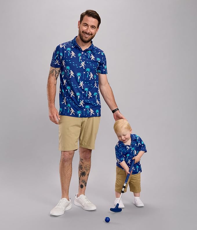 Tipsy Elves Kids and Toddlers Golf Shirts - Athletic Comfort Fit with Quick Dry Material