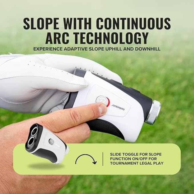 Pro Tour Golf Rangefinder with Slope - Range Finder Golf with Ultra-Strength Magnet - Laser Rangefinder with Slope Technology & Flag Pole Lock Vibration - Golf Range Finder