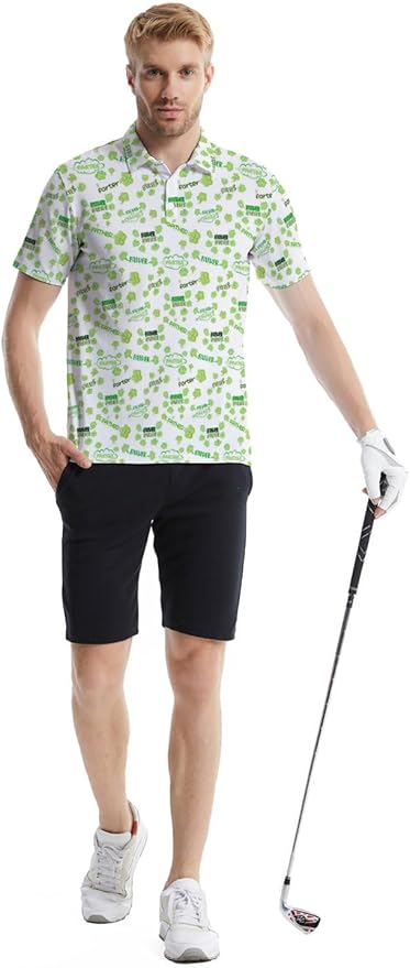 Mens Golf Shirts Golf Polo Shirts for Men Short Sleeve Polo Shirts Golf Gifts
