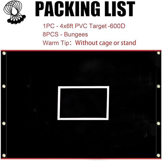 Batting Cage Backstop with Strike Zone Heavy Duty PVC Coated Oxford Fabric Vinyl Baseball Backstops with Catcher Softball Pitcher Training Equipment Aid
