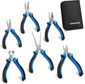 COMOWARE 6-Piece Mini Pliers Set, Bent & Cutting Tips by COMOWARE