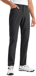 CRZ YOGA All Day Comfy 5-Pocket Golf Pants for Men - 28"/30"/32"/34" Quick Dry Lightweight Casual Work Stretch Trousers