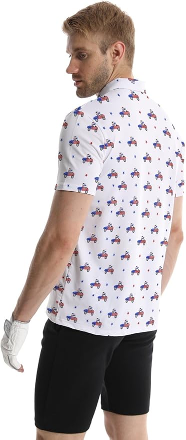 Mens Golf Shirts Golf Polo Shirts for Men Short Sleeve Polo Shirts Golf Gifts