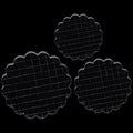 3 Pieces Acrylic Stamp Blocks Set, Sector Clear Stamping Blocks Tools Set by QIMOO