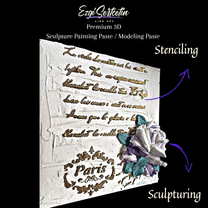 3D Sculpture Painting Paste|Texture Paste|Decorative Plaster|Ready to - Image 8