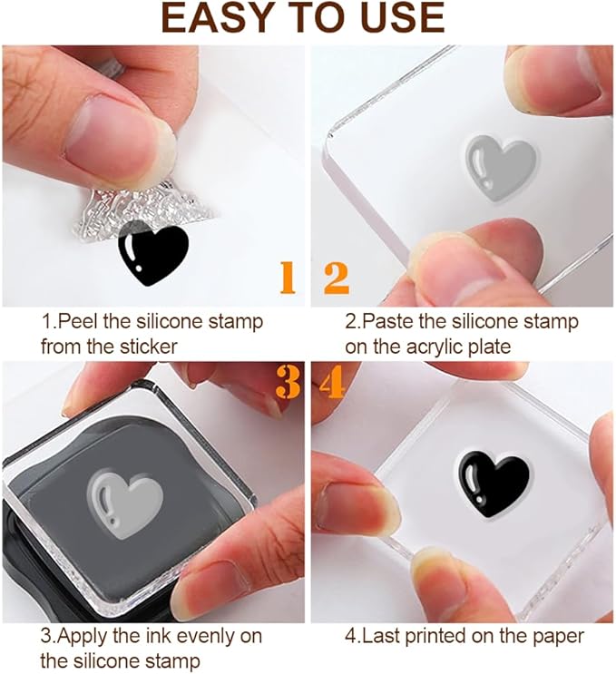 6 Pcs Greeting Words Clear Stamps - Image 5