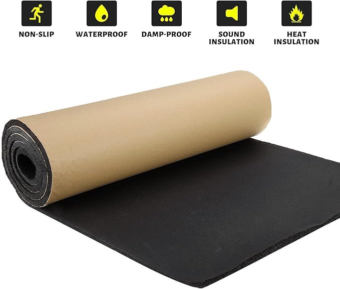 3/4''T x 12''W x 59''L Neoprene Sponge Foam Rubber Sheet Roll - Image 5