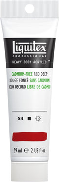 Liquitex Professional Heavy Body Acrylic Paint, 2-oz Tube, Cadmium Free Red Deep by Liquitex