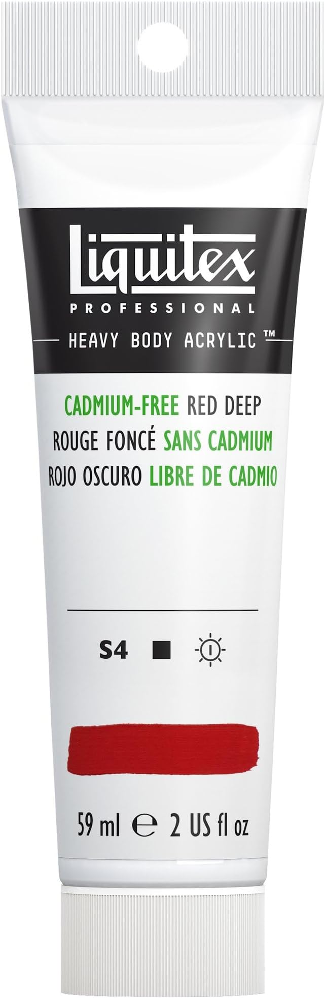 Liquitex Professional Heavy Body Acrylic Paint, 2-oz Tube, Cadmium Free Red Deep by Liquitex