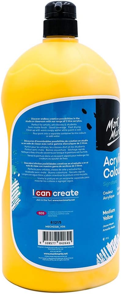 Mont Marte Discovery School Acrylic, 1/2 Gallon. Ideal - Image 2