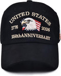 U.S.A 250th Anniversary Embroidered Baseball Cap Adjustable 1776-2026 Anniversary Birthday Retro Patriots Hat for Men Women