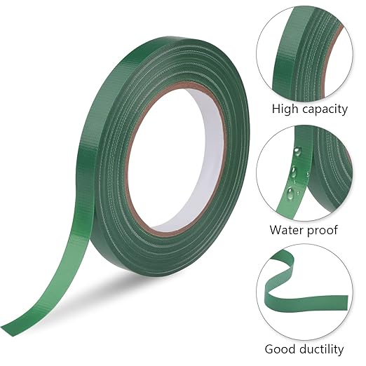 Prudiut Floral Tape Green Waterproof Flower Tape, 1/2" Wide Adhesive Florist - Image 2