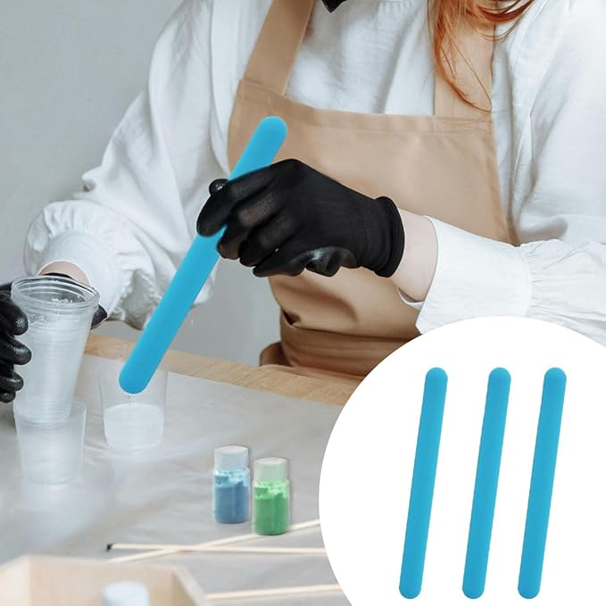 6 PCS Reusable Silicone Stirring Stick, Silicones Stirrings Sticks, - Image 6