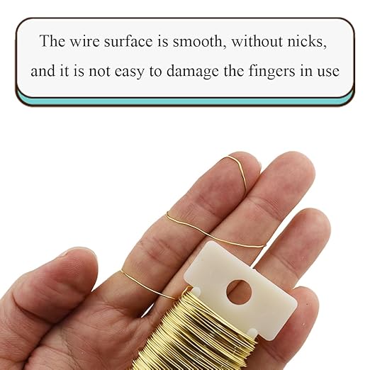 HAHIYO 26Gauge Golden Metal Floral Wire - Image 4