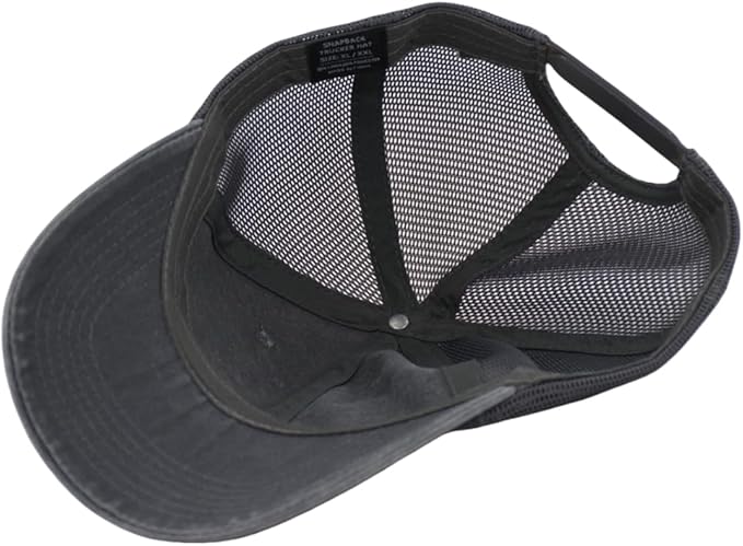 TSSGBL Men's Plain Baseball Hat - OSFM & XXL Big Head Fit，Adjustable Structured Ball Cap with Reflective Sandwich Brim
